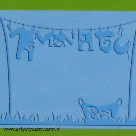 Cuttlebug 4” x 6” baby clothes line embossing folder - Picture 2 of 4